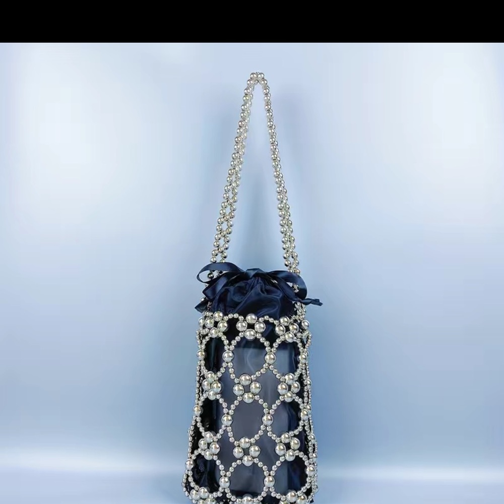 New Mini Faux Pearl Beaded Handbag